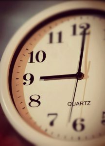 Shows the face of a clock