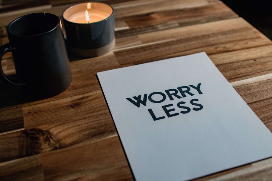 Note on table saying worry less